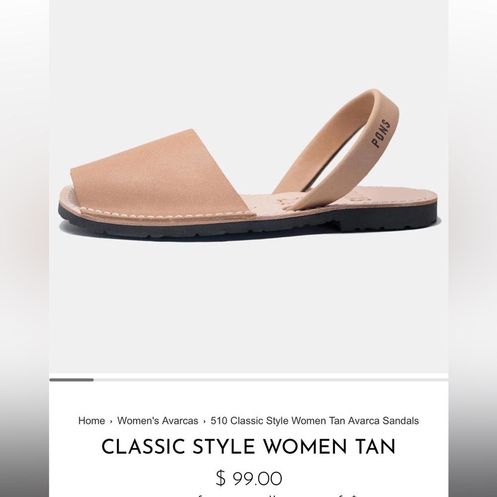 Gently Used Pons Classic Avarcas in Tan